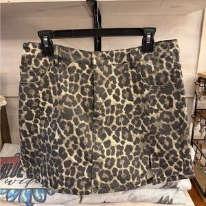 Leopard Print Mini Skort
